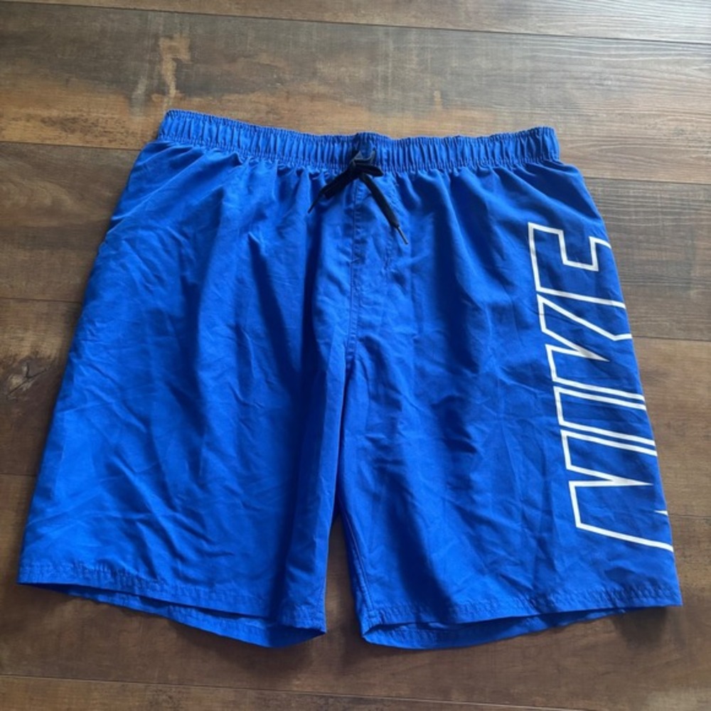 Nike Men's Logo‎ Breaker 9" Volley Short Swim Trunk Resortwear Blue Size XL
